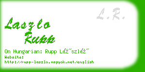 laszlo rupp business card